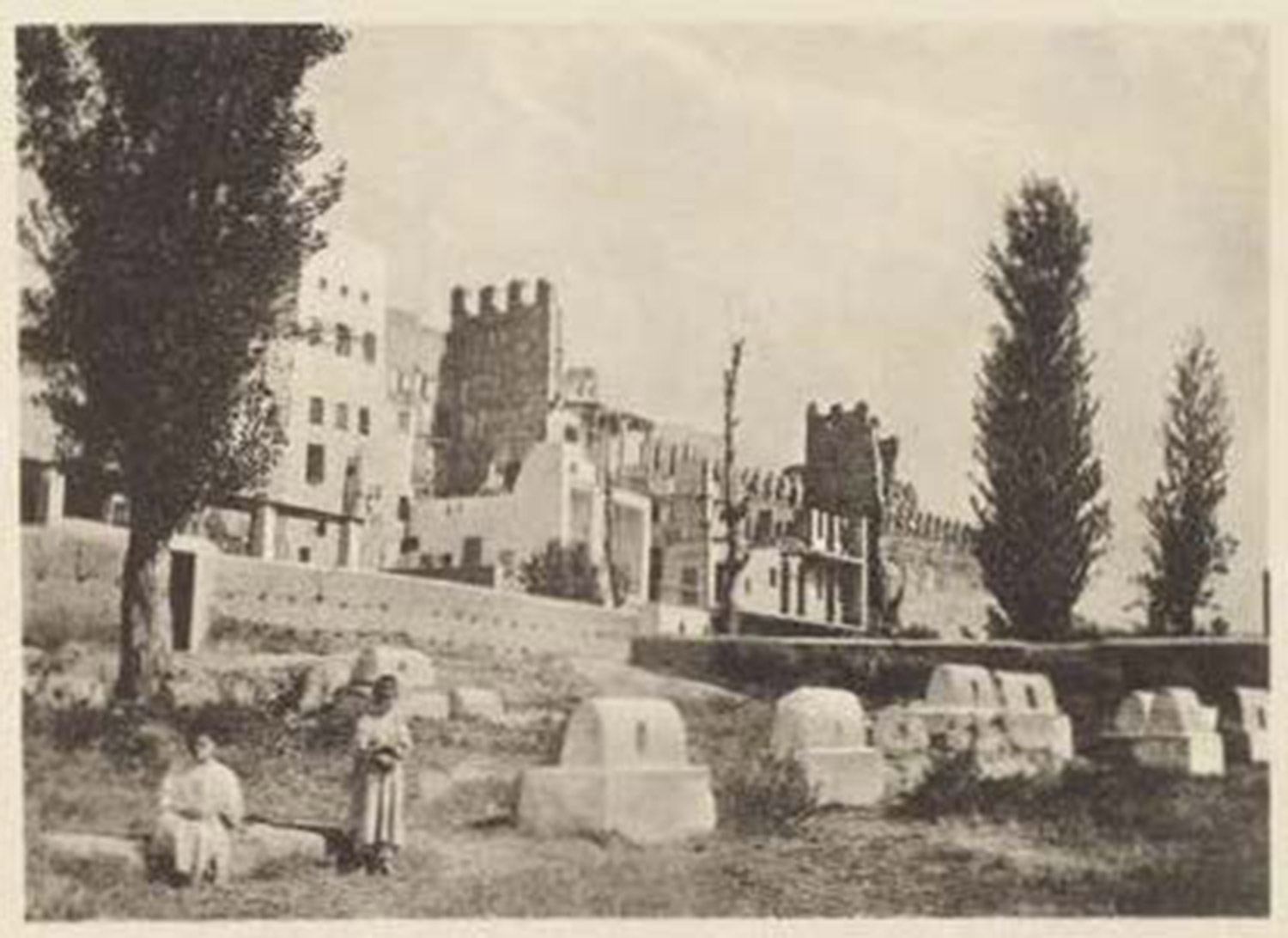 Jewish Cemetery of Tangier - View of the Jewish cemetery toward rue Portugal and the southern edge of the medina