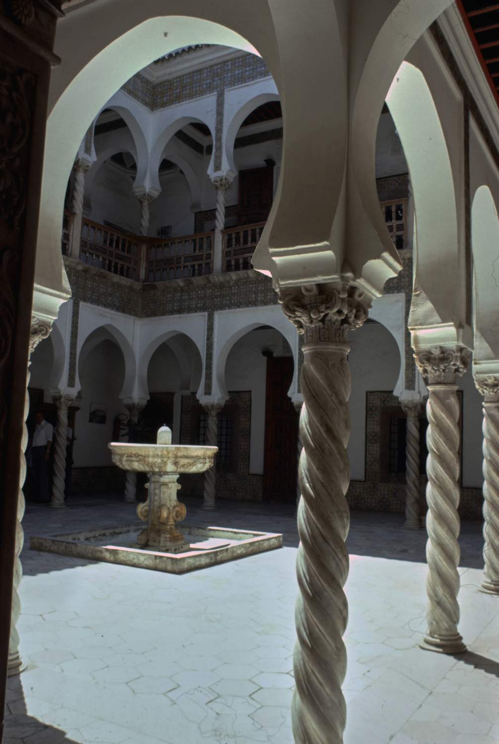 First-floor view to the courtyard fountain