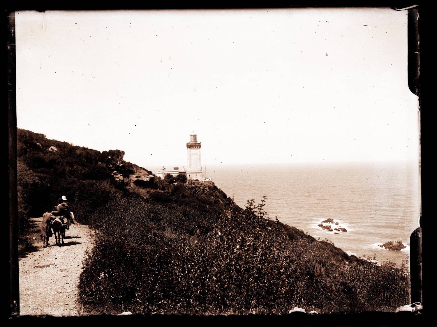 View of the lighthouse from the approaching path