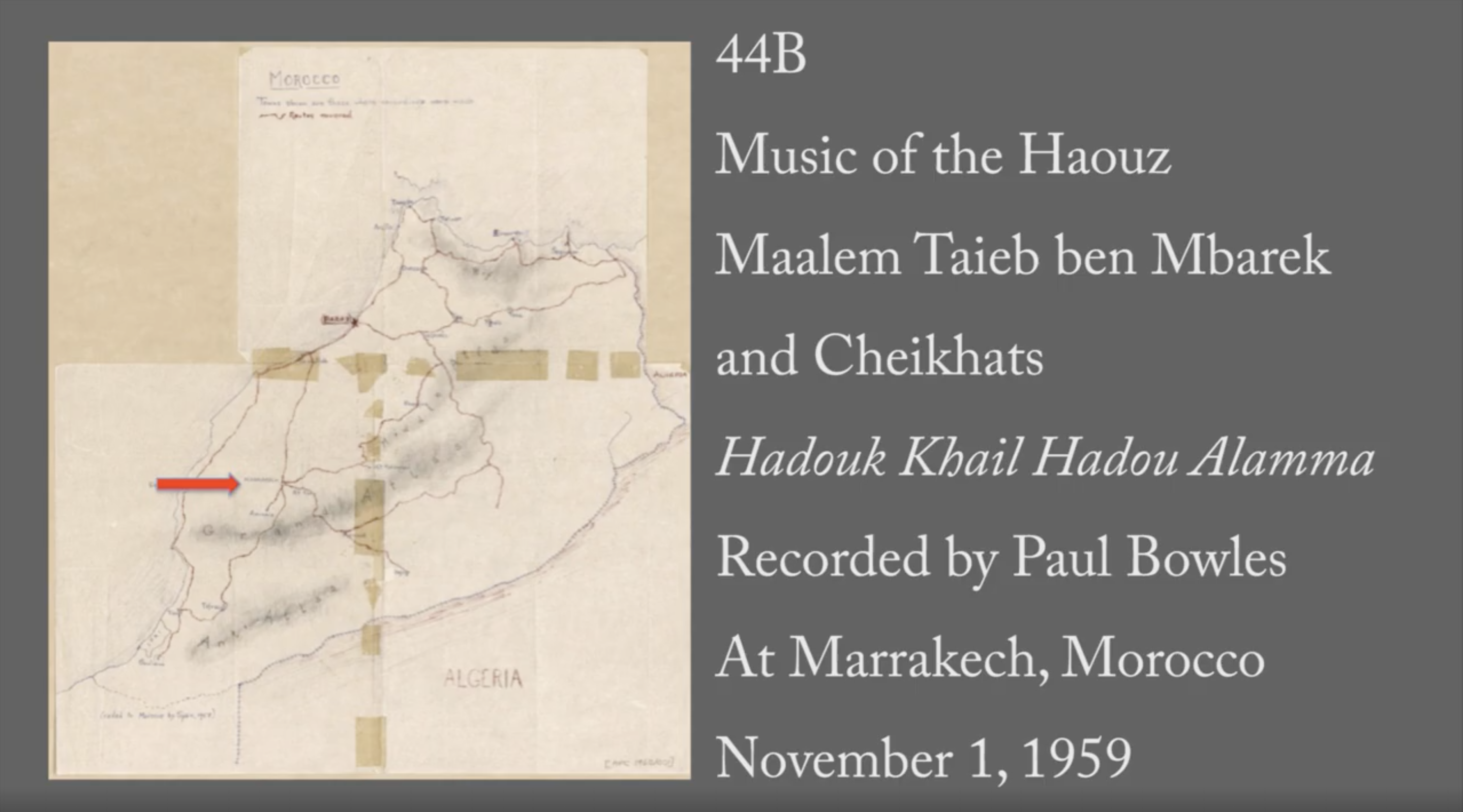  Maalem Taieb ben Mbarek - 44B: "Hadouk Khail Hadou Alamma" (Music of the Haouz)