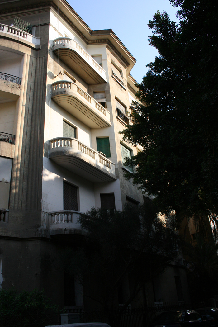 View of the balconies with circular forms