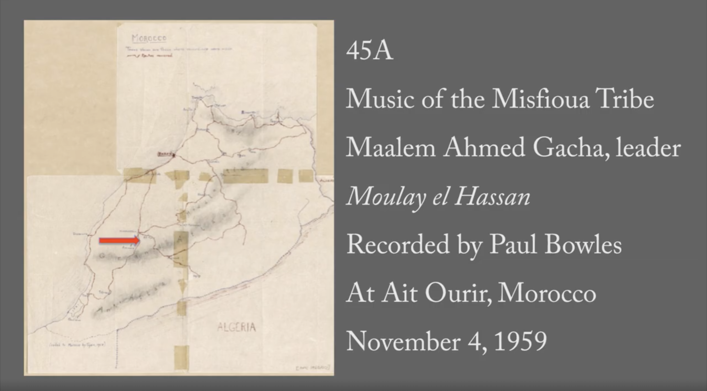 45A: "Moulay el Hassan" (Music of the Misfioua Tribe)