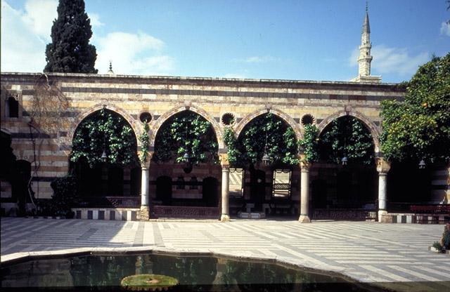Arcaded loggia faces the courtyard of the haremlik