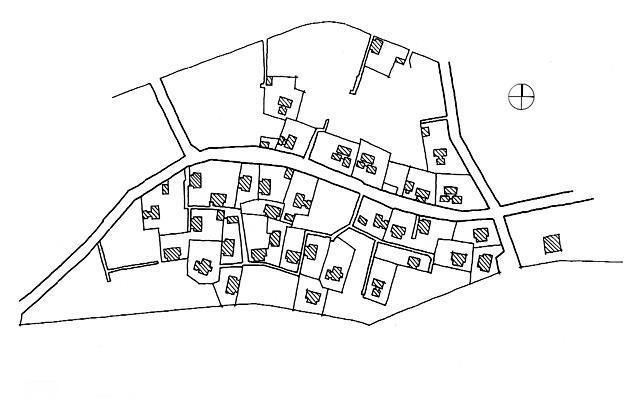B&W drawing, area plan, phase one