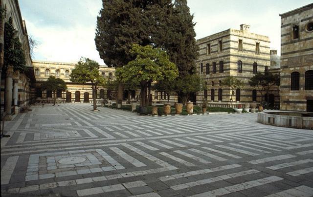 Courtyard, with coloured marble and patterns