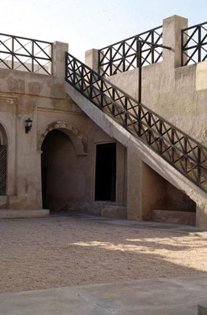 Courtyard, stairs