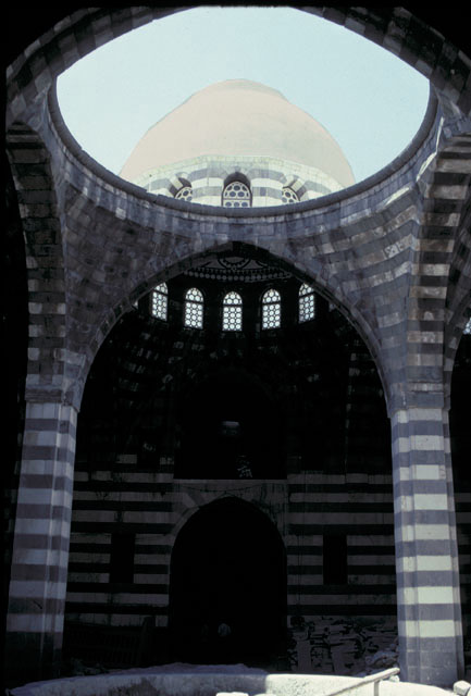 View through central court, towards large dome that From part of the main space