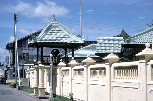 Close up of entry gate in 1980