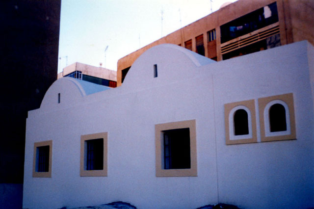 Exterior view showing façade with framed windows