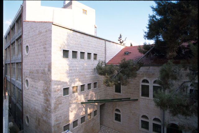 View over courtyard