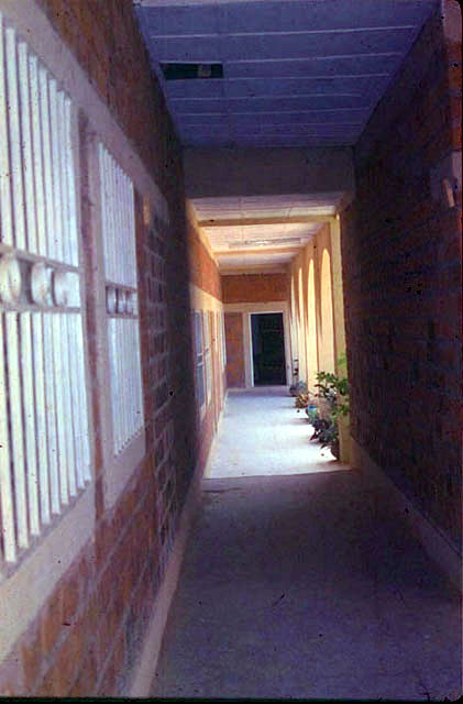 View along corridor