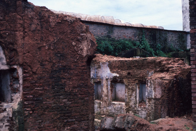 Ruins of a shop that lined the courtyard