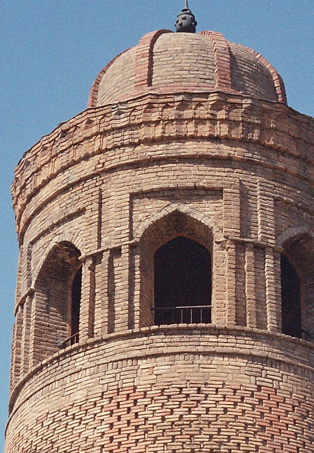 Detail of the minaret lantern and cupola