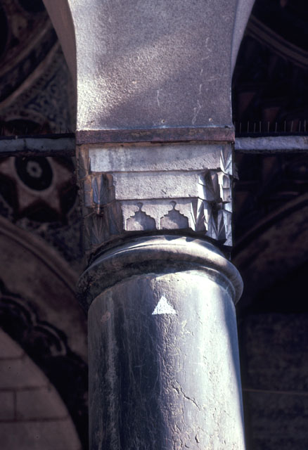 Exterior capital detail of portico