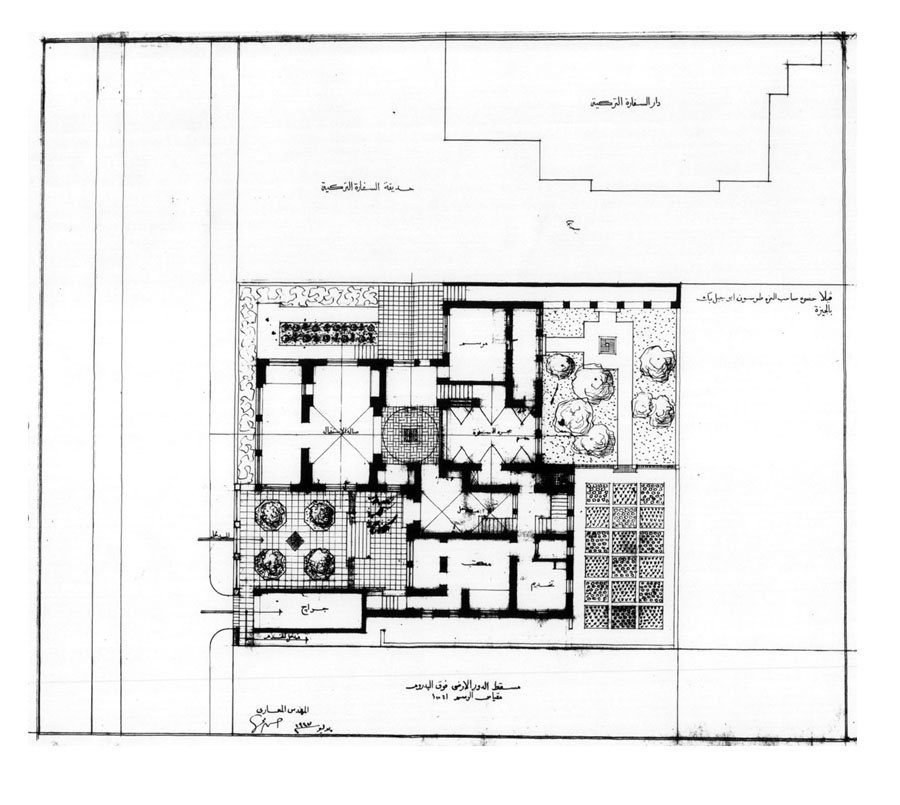 Design drawing: ground floor plan, 1