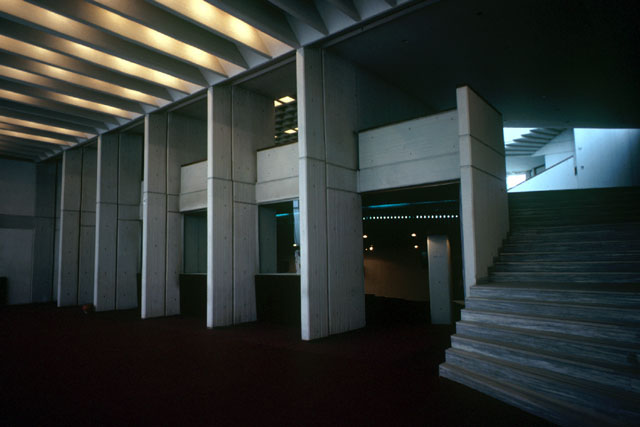 Interior view showing entry ways and staircases