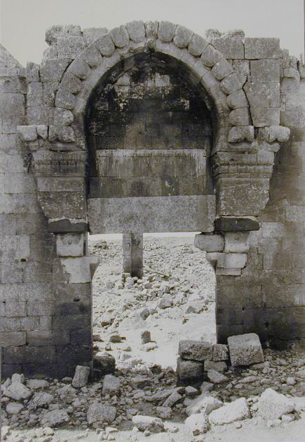 View of ruins, Entrance in east wall