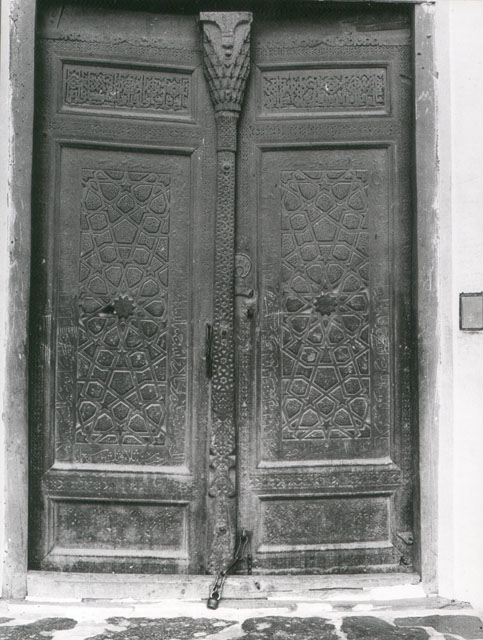 Wooden doors of the mausoleum