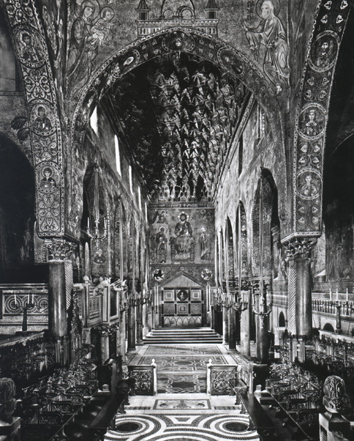 Interior view of nave, looking towards Royal throne from choir