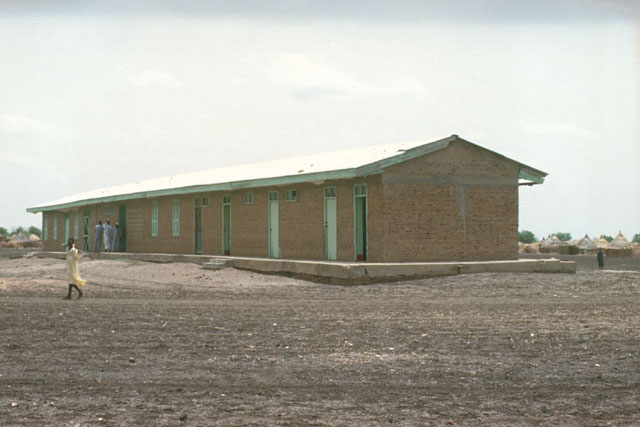 Exterior view of brick modular buildings
