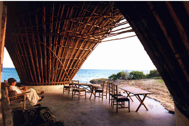 Chumbe Island Coral Park - Covered patio at the Visitor's Center