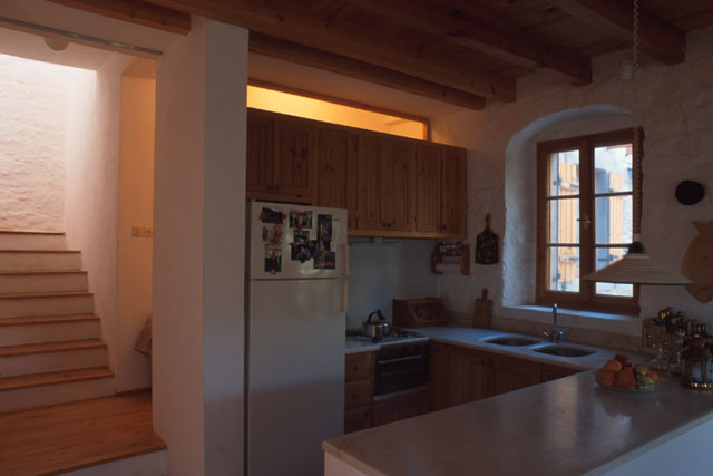 Interior view showing kitchen area