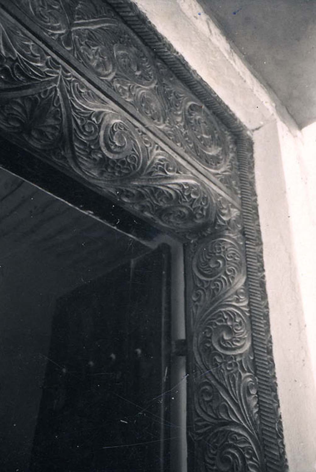 Detail view of inner Swahili door of Liwali House