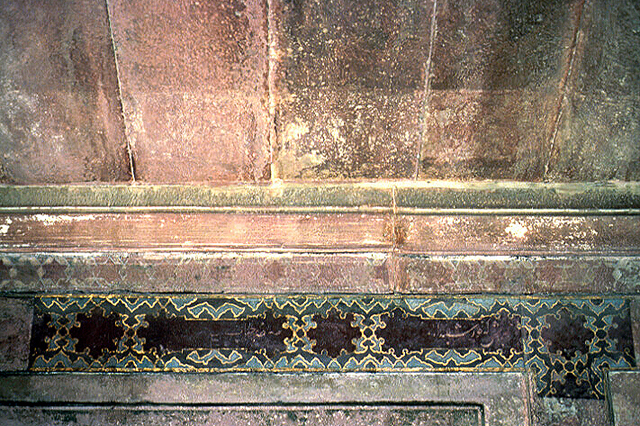 Interior detail of patterns on cornice