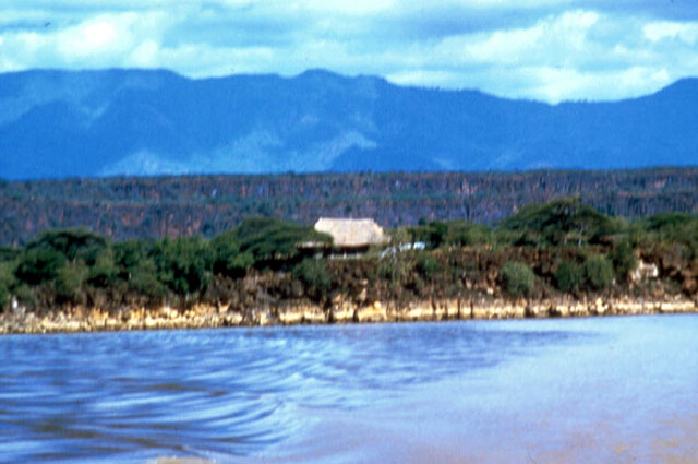 View from Lake Baringo with the Cherangani Hills in the background