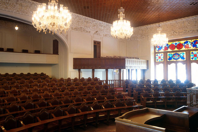 Interior view, assembly hall