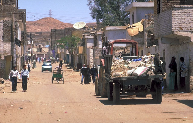 Garbage collection was introduced and involves the use of tractors operating on set routes