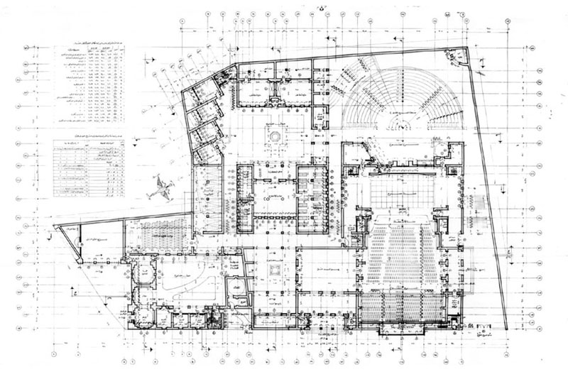 Cultural Centre of Garagus - Working drawing principal level plan