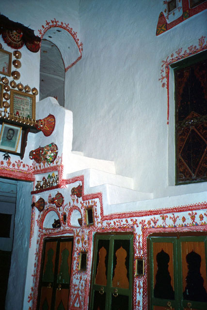 Interior detail showing staircase to upper story