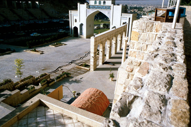 Koran Gateway Landscaping - Exterior view, from wall of monumental entrance