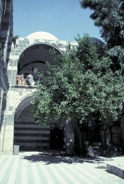 Courtyard views towards eastern corner with the domed arcade of second floor