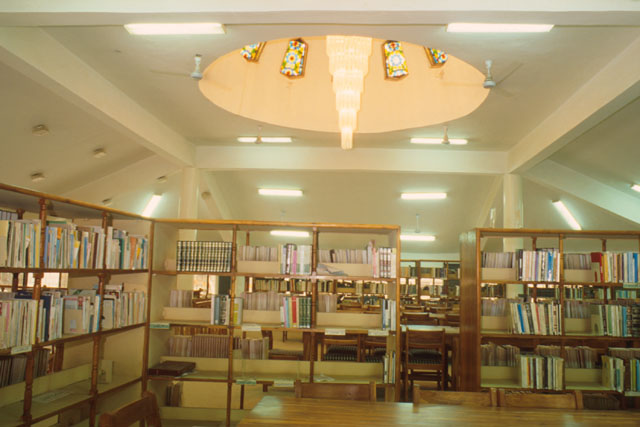 Interior view showing domed library
