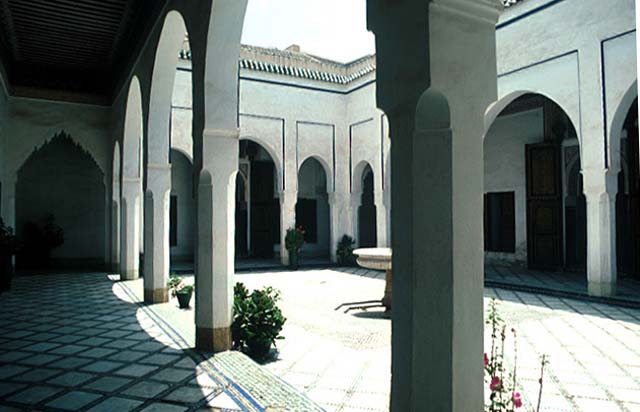 Bahia Palace - Courtyard with fountain and arcade