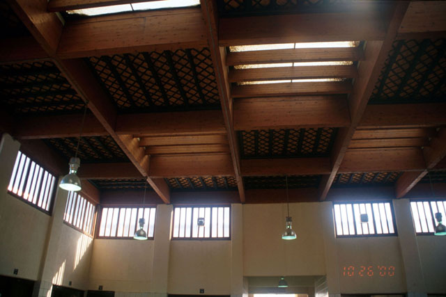 Fresh Food Souks - Interior detail showing wooden ceiling