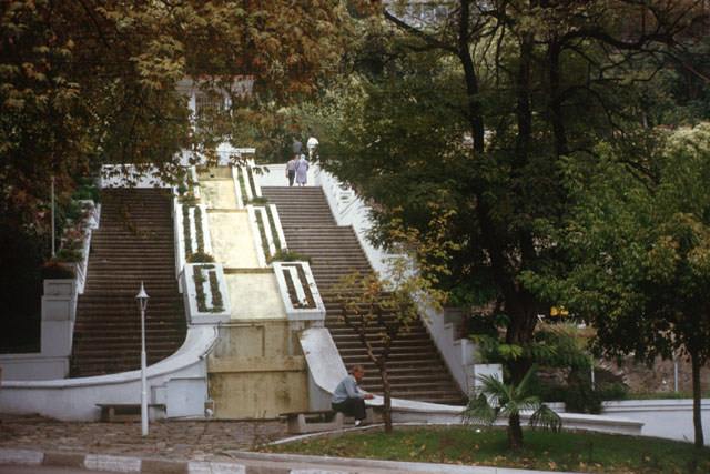 Exterior view showing staircase