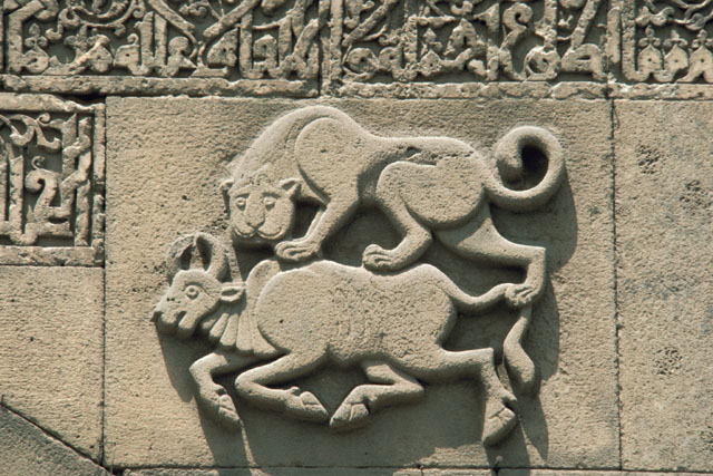 Detail of relief over entrance portal.