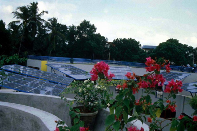 From top overhang shown on slide 5 towards south, overhanging flowers planted all along side