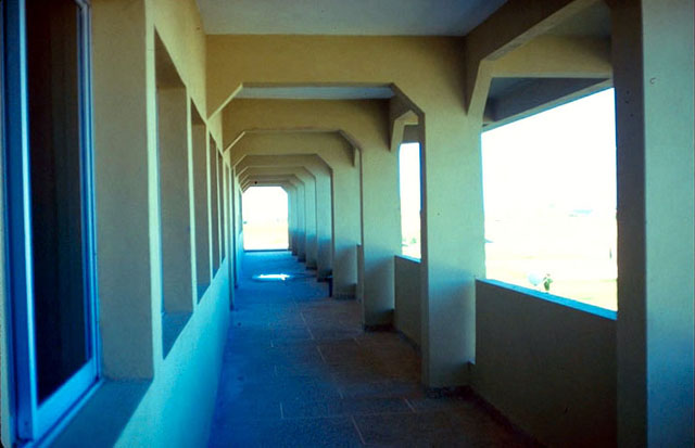 View along the corridor