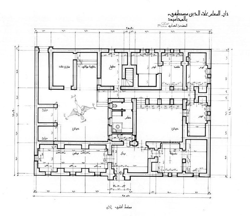 Working drawing: Ground floor plan