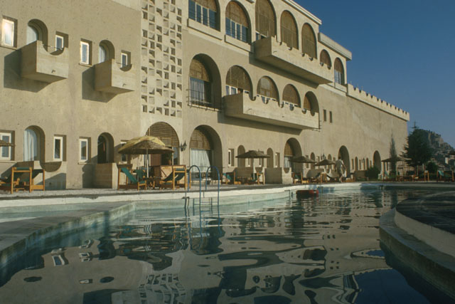 Kaya Hotel - View from pool to façade