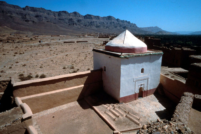 Elevated view of tomb, after restoration