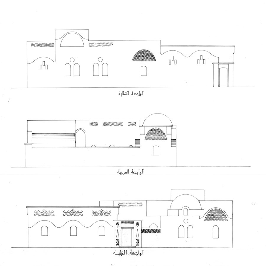 North, west and south elevations