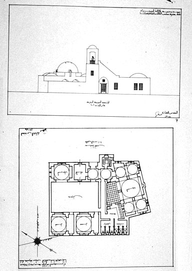 Design drawing: complex plan, 2 and elevation, final