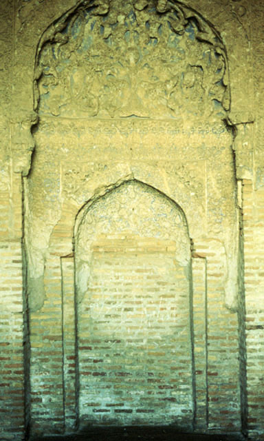 Detail of mihrab niche and hood