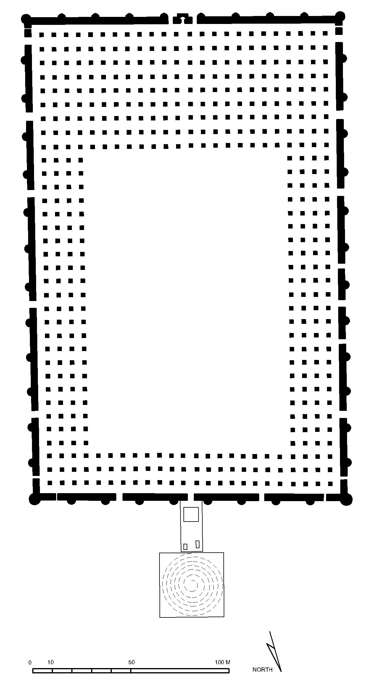 Floor plan of Mosque of Mutawakkil, Samarra