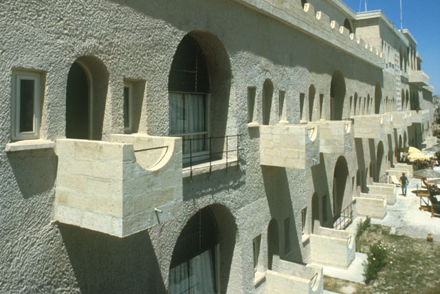 Kaya Hotel - Exterior detail showing projecting balconies